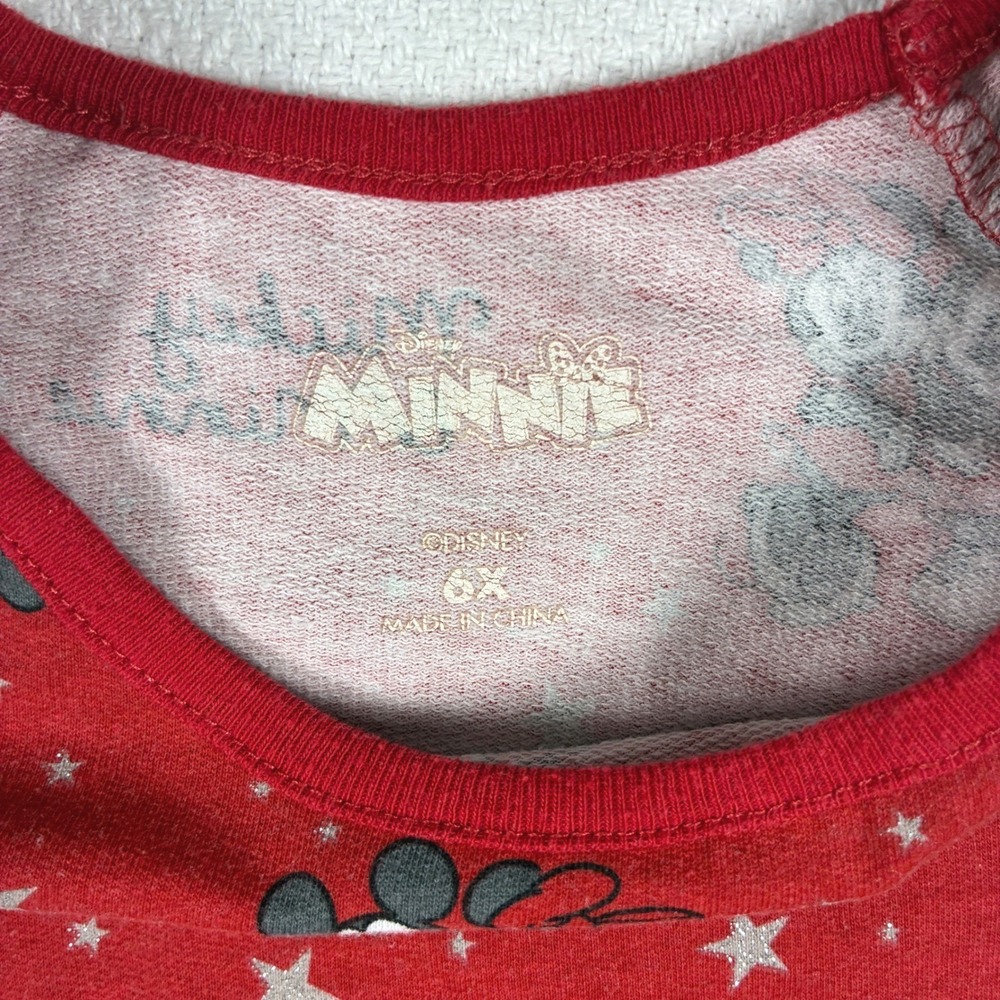 Two Disney Minnie Mouse Tutu Dresses Red Black Sparkles Princess Fairytale 6X - Picture 8 of 12